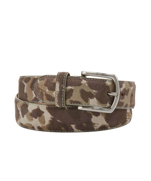 Westport Black Camo Print Leather Belt