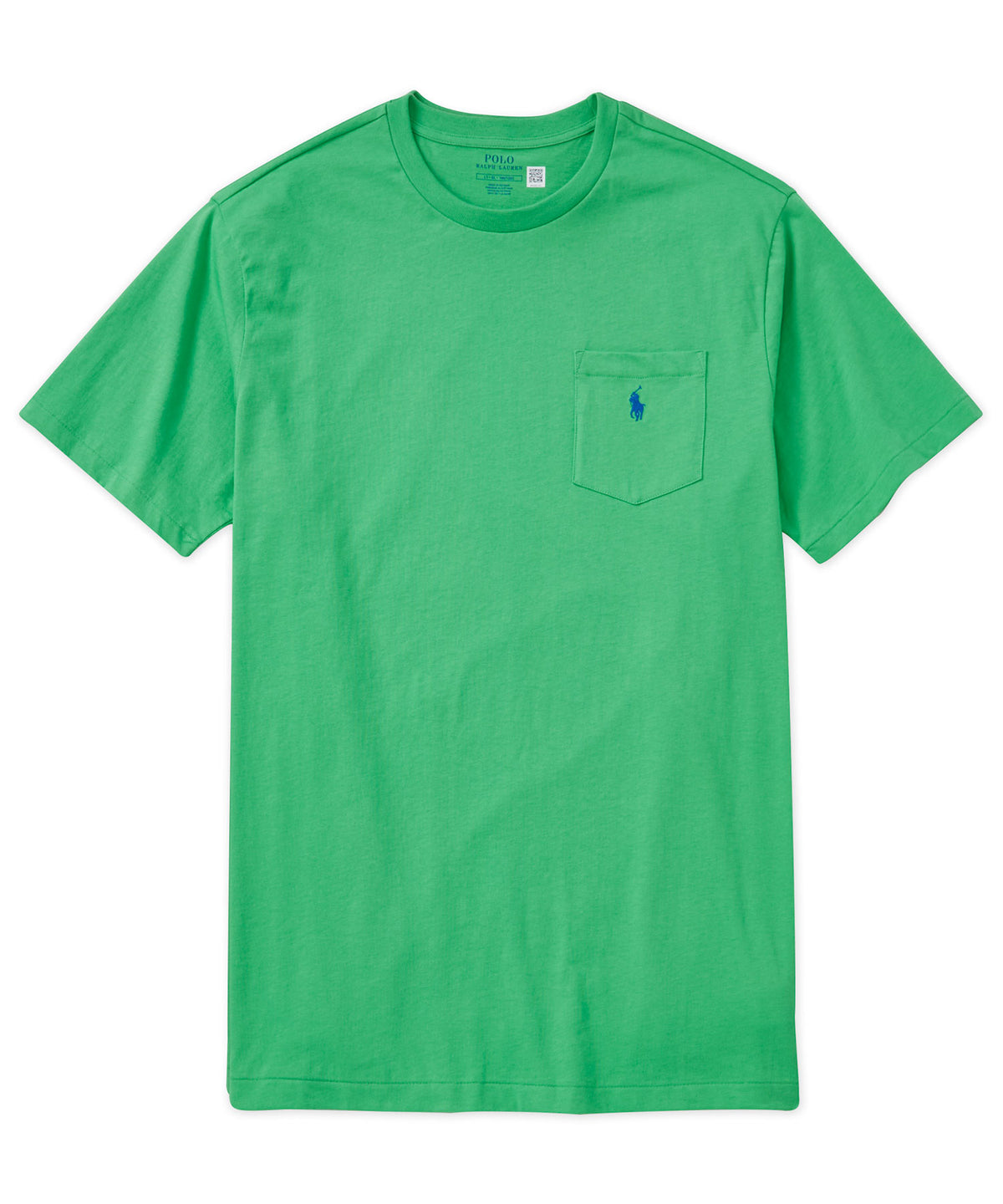 Polo Ralph Lauren T-shirt girocollo a maniche corte con tasca in tinta unita, Big & Tall