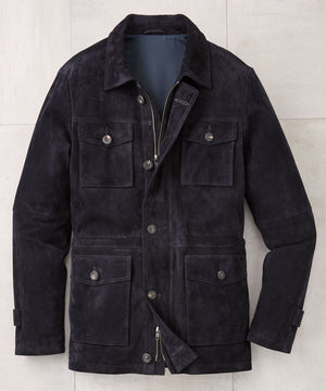 Westport Black Goat Suede Field Jacket