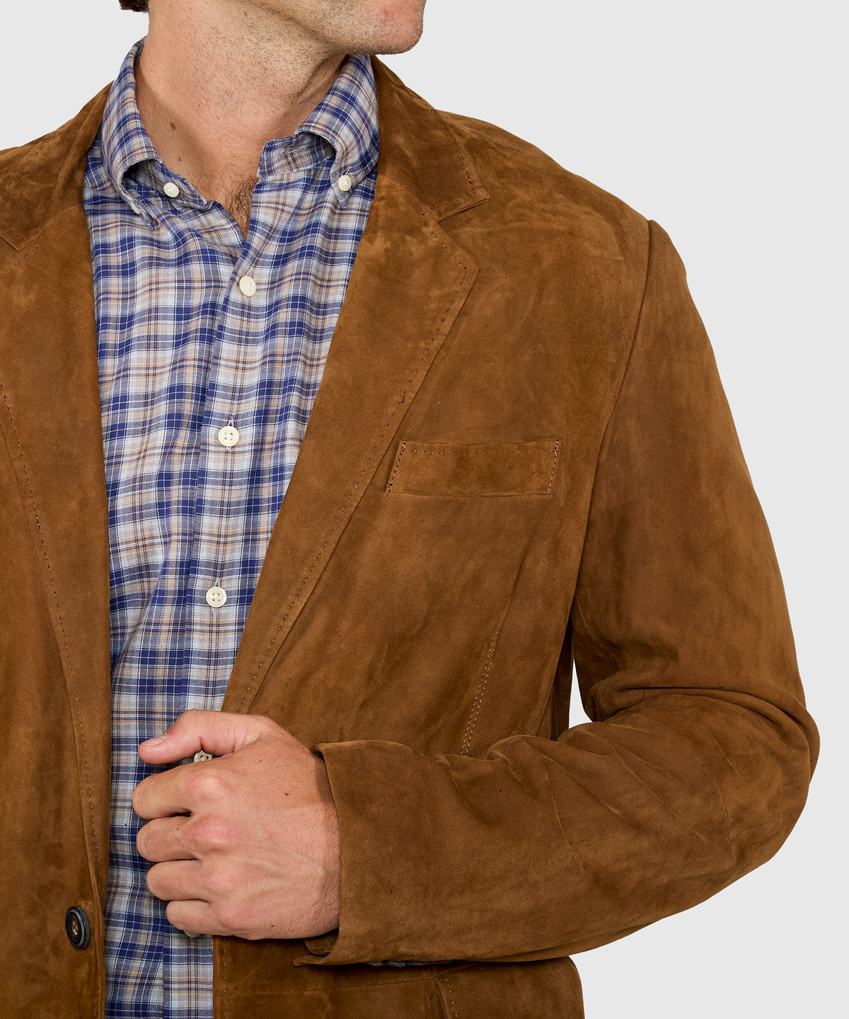Westport Black Goat Suede Blazer, Men's Big & Tall