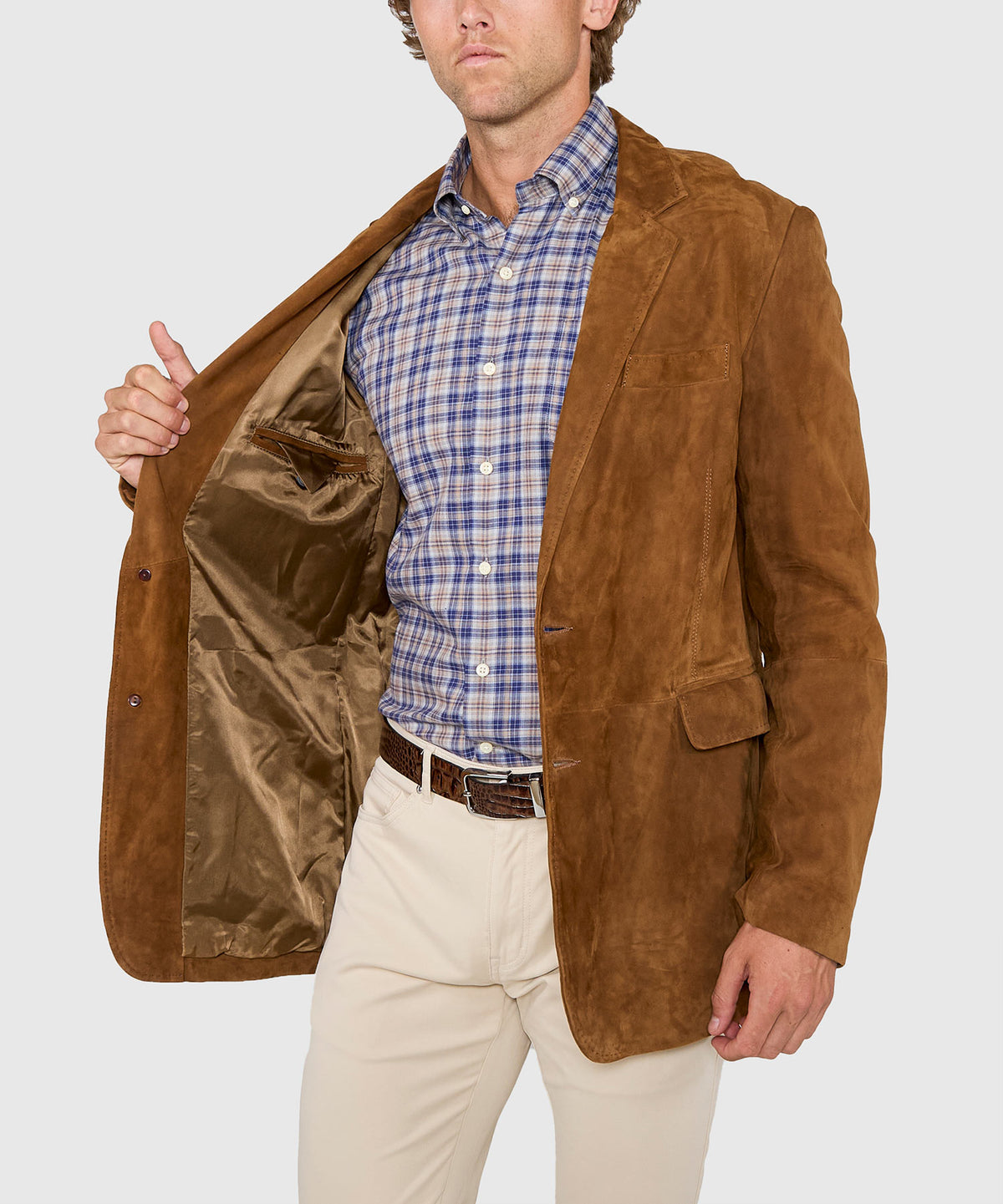 Westport Black Goat Suede Blazer, Men's Big & Tall