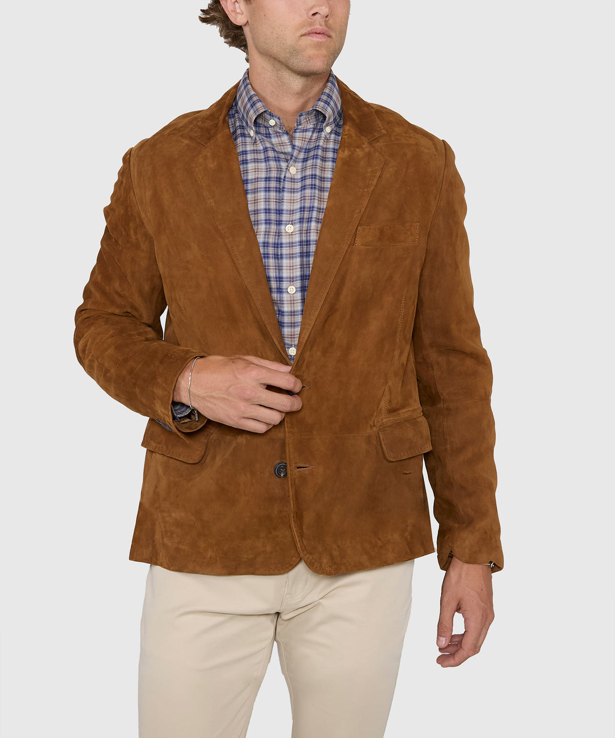 Westport Black Goat Suede Blazer, Men's Big & Tall