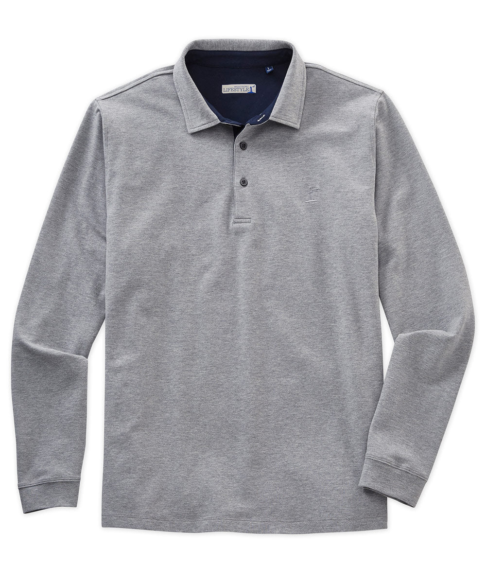 Westport Lifestyle Contrast Trim Stretch Pique Polo Shirt, Men's Big & Tall