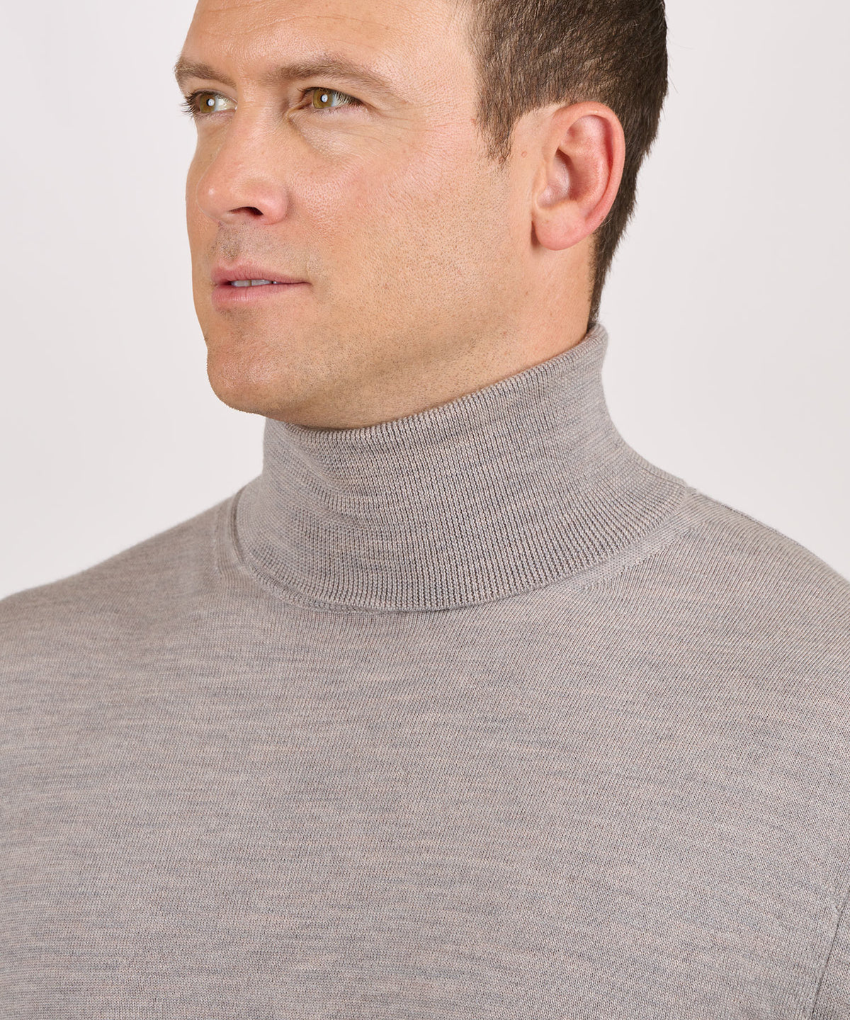 Westport Black Merino Wool Turtleneck Sweater Westport Big Tall