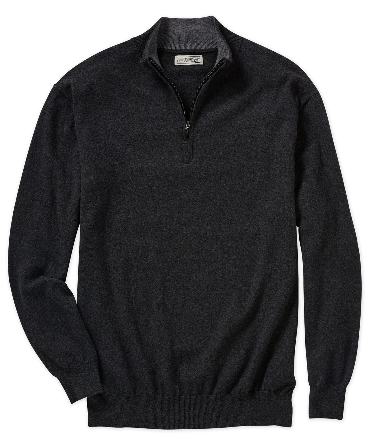 Westport Lifestyle Cotton-Cashmere Quarter-Zip Pullover, Men's Big & Tall