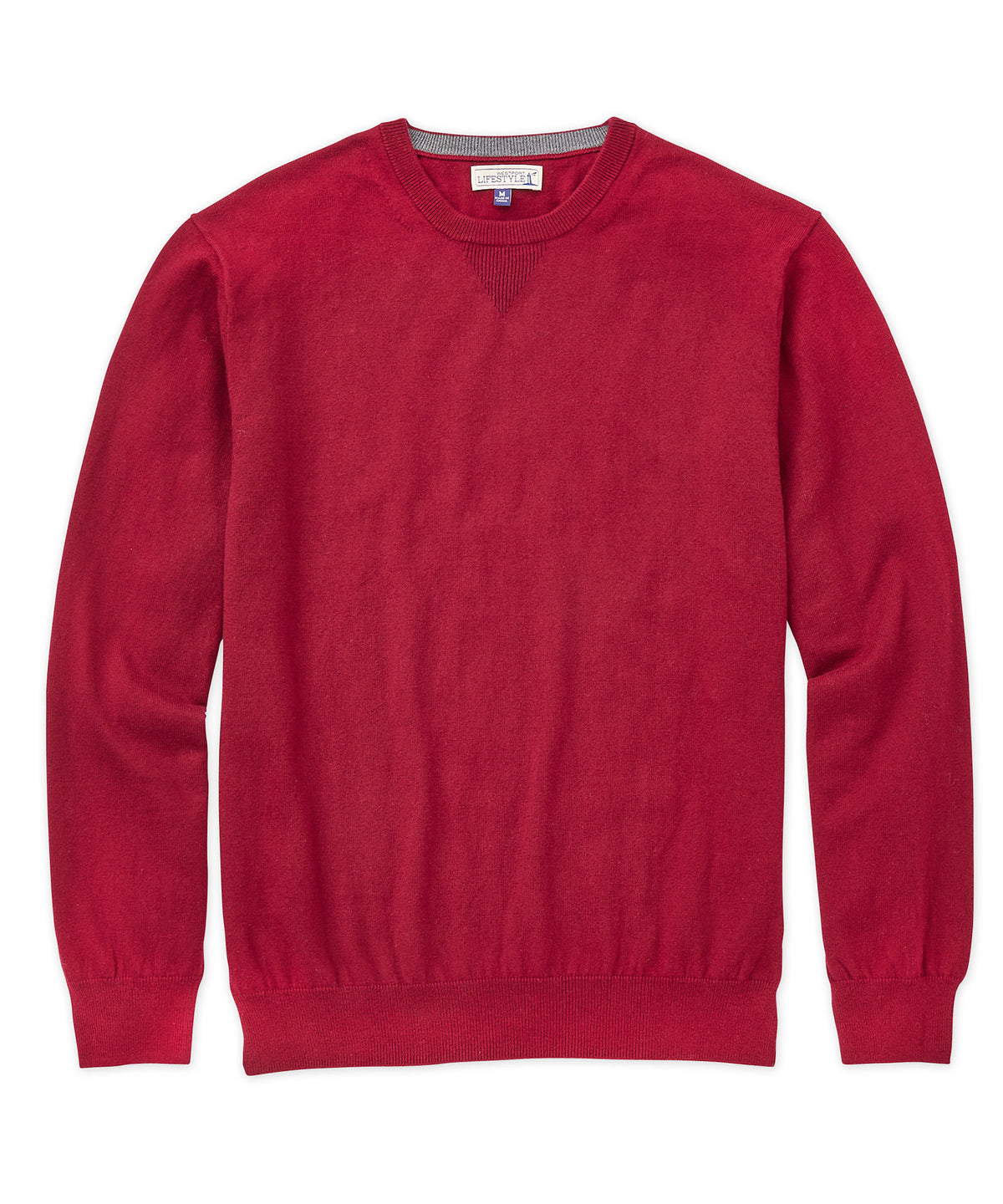 Westport Lifestyle Cotton-Cashmere Crewneck Pullover, Men's Big & Tall