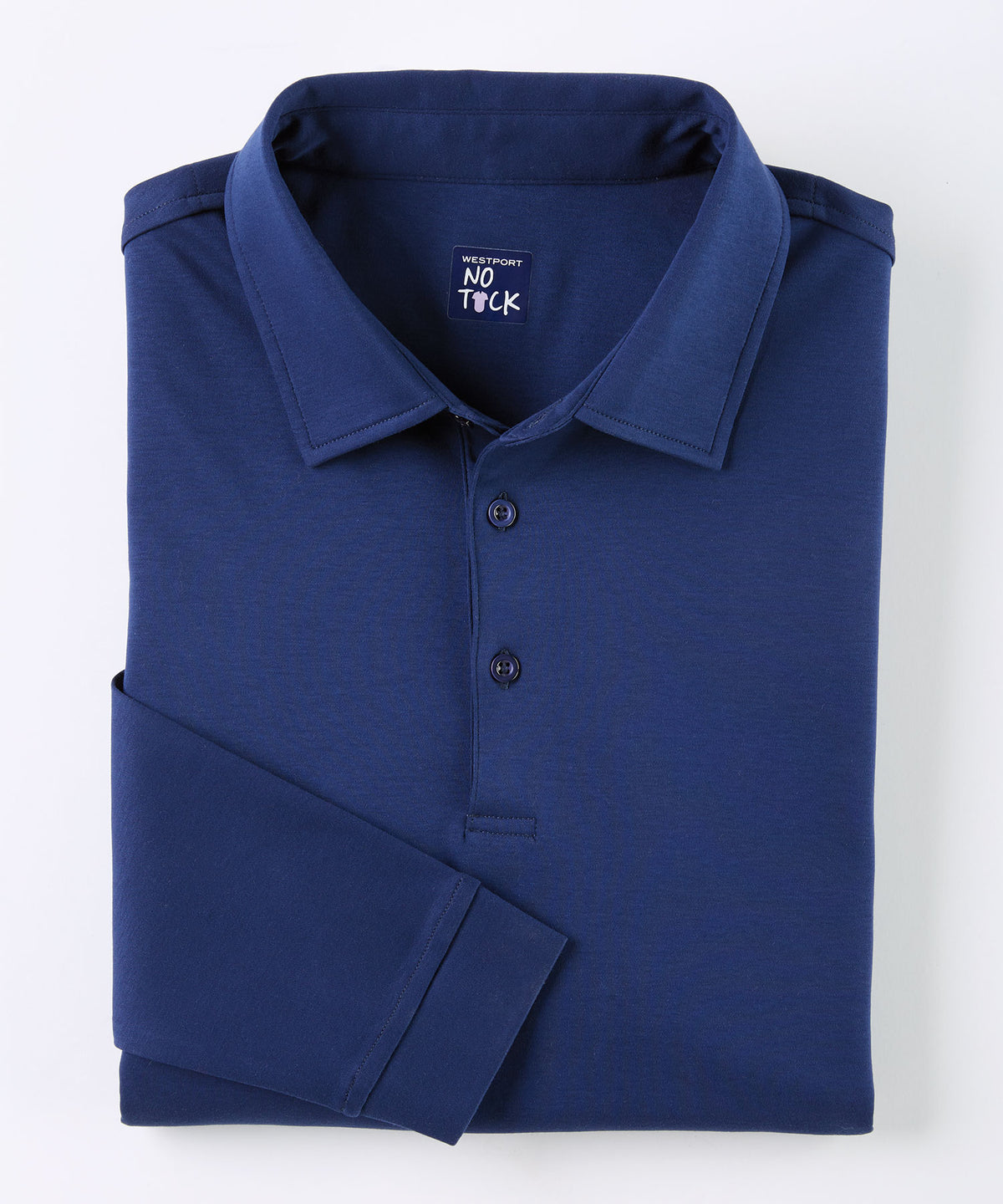 Westport No-Tuck Long Sleeve LustreTech Stretch Cotton Performance Polo, Men's Big & Tall
