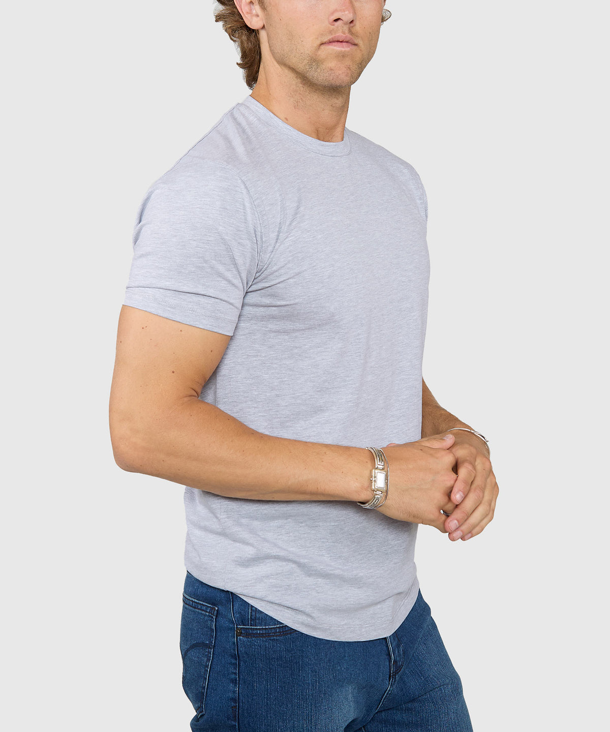 Westport No-Tuck Stretch Crew Tee Shirt, Men's Big & Tall