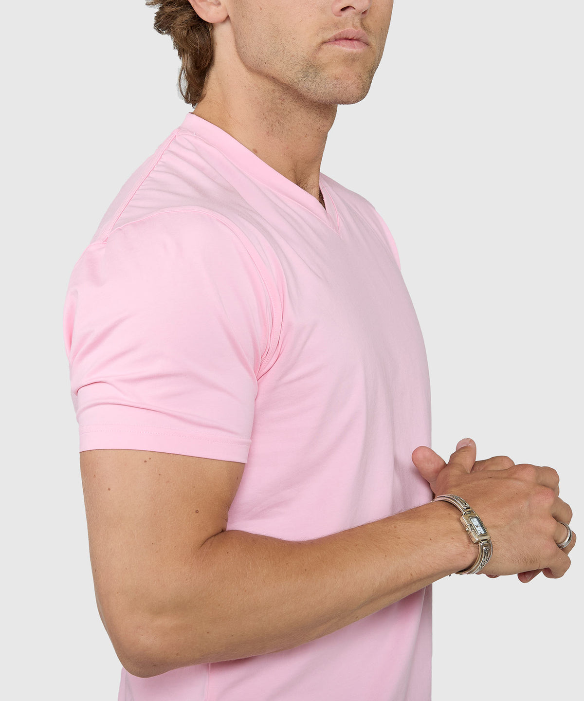 Westport No-Tuck Stretch V-neck Tee Shirt, Men's Big & Tall