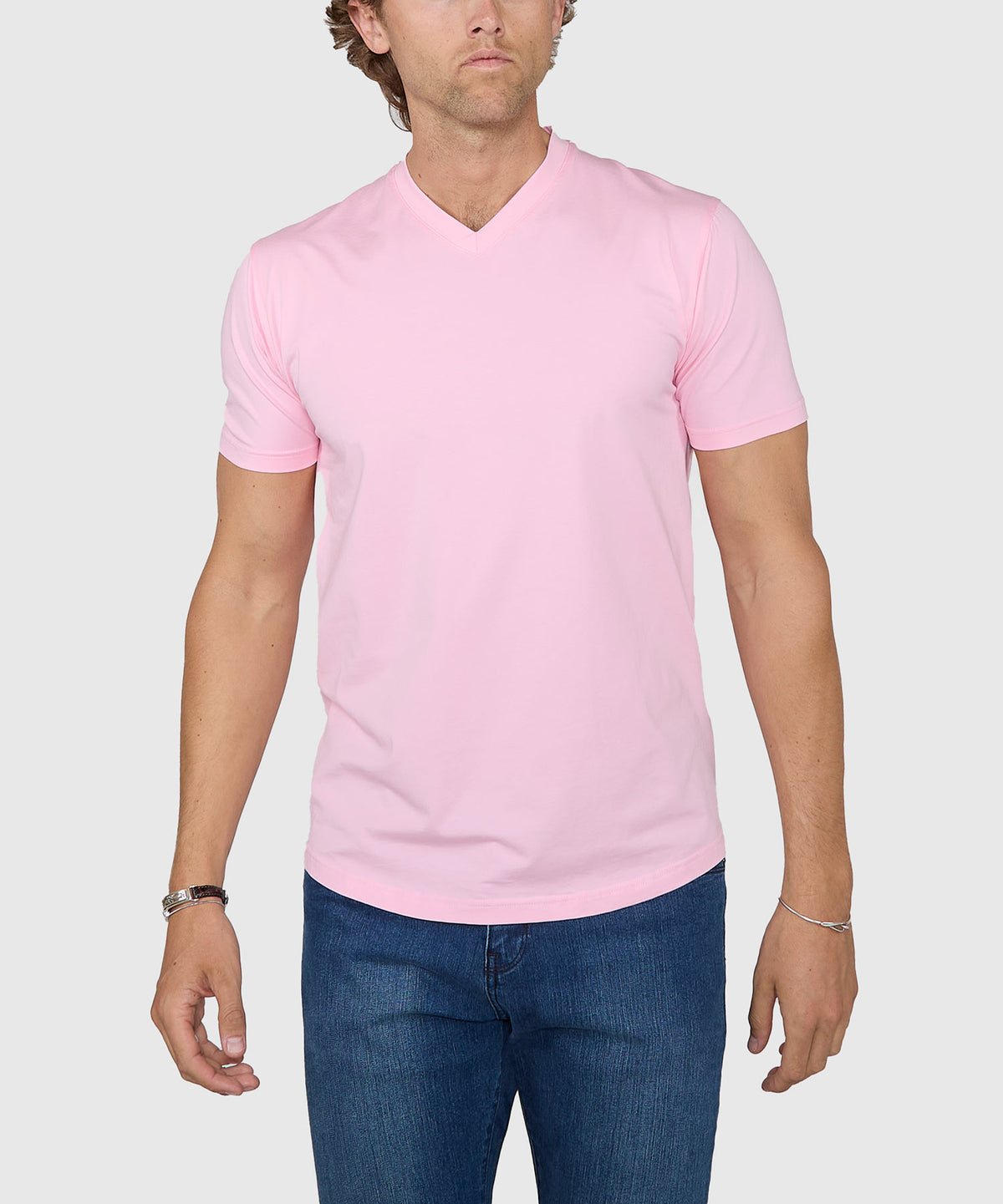 Westport No-Tuck Stretch V-neck Tee Shirt, Men's Big & Tall