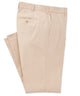 Men's light beige performance pants set, flat lay pair with belt loops - Macadamia