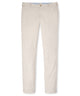Men's light beige performance dress pants with belt loops and zip fly
