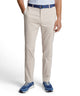 Men's light beige performance dress pants, straight leg with belt loops