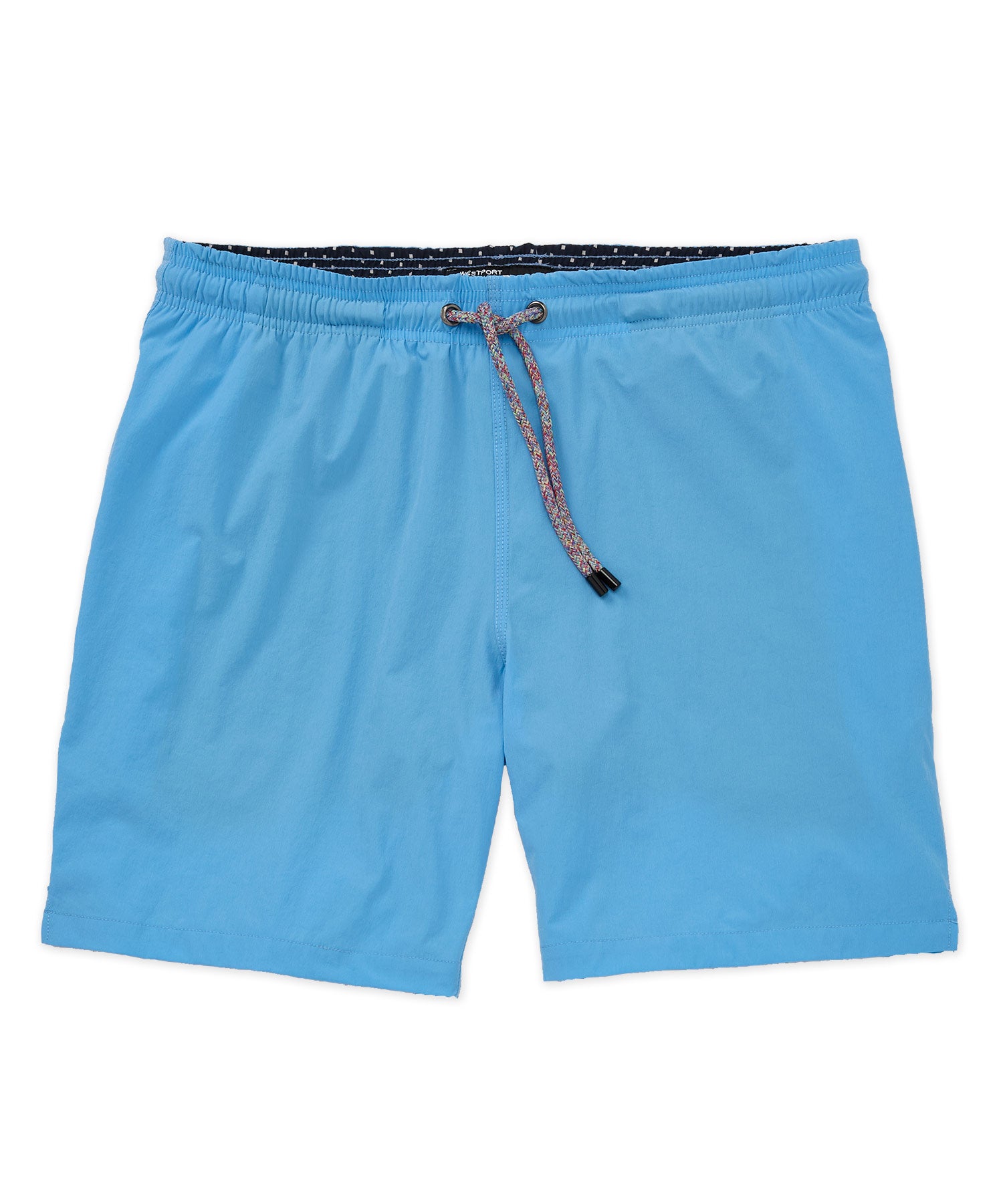 Westport Black Hampton Solid Stretch Swim Trunk with Boxer Lining