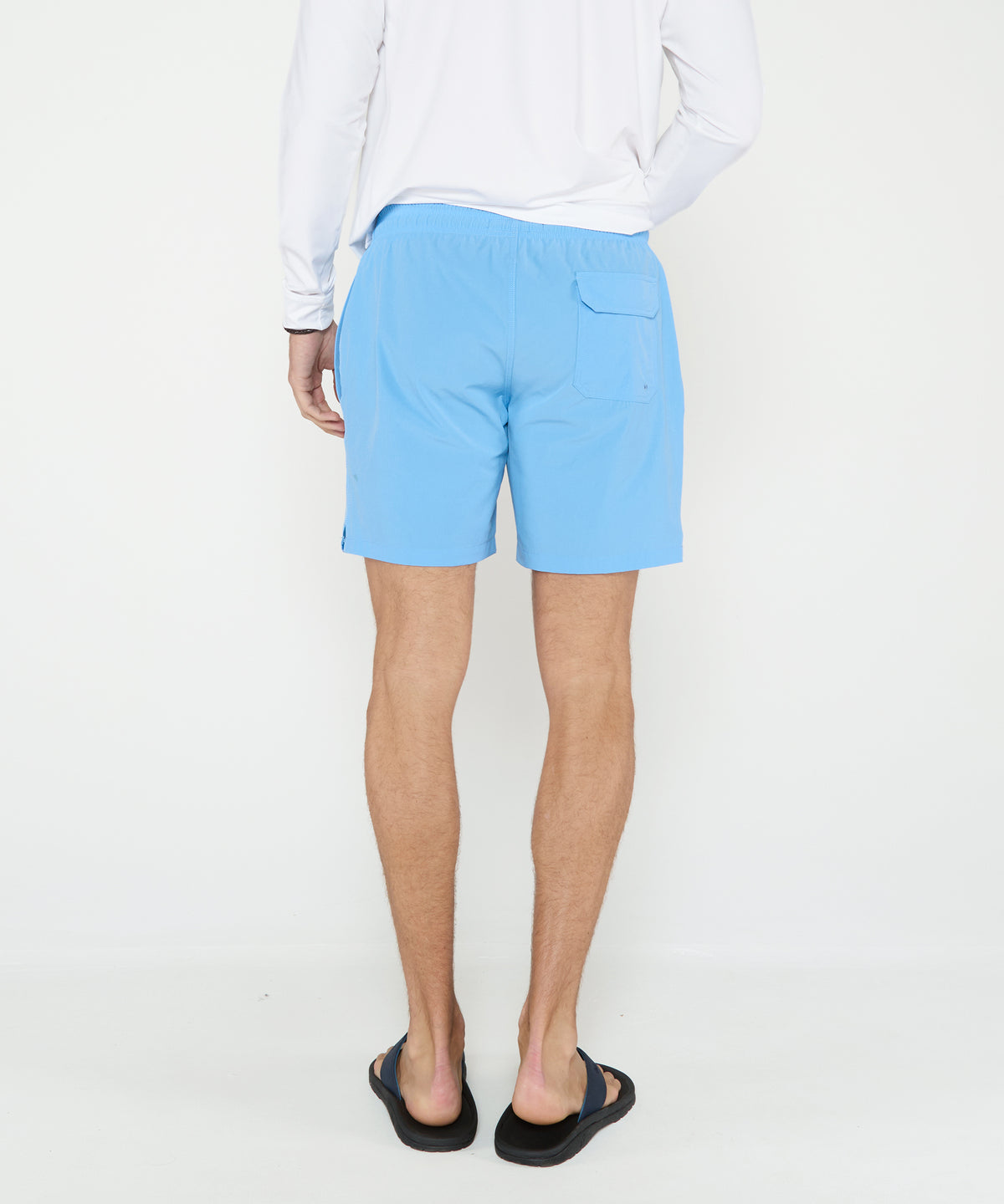 Westport Black Hampton Solid Stretch Swim Trunk with Boxer Lining, Men's Big & Tall