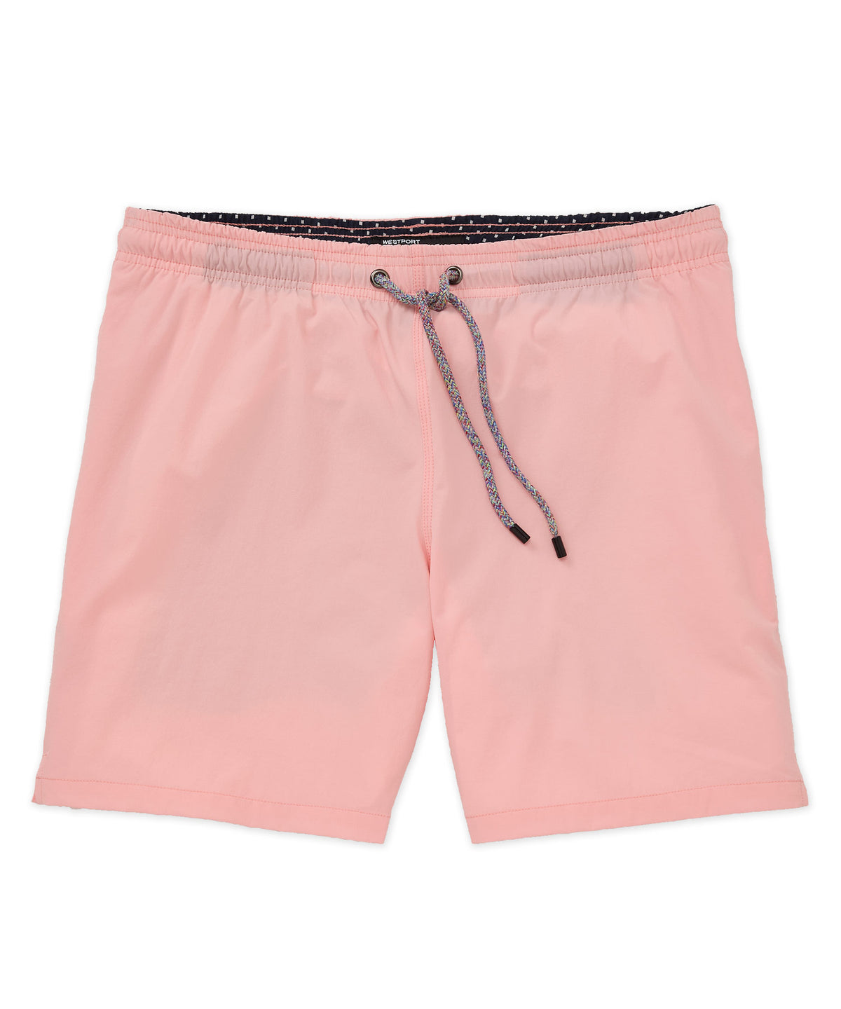 Westport Black Hampton Solid Stretch Swim Trunk with Boxer Lining, Men's Big & Tall