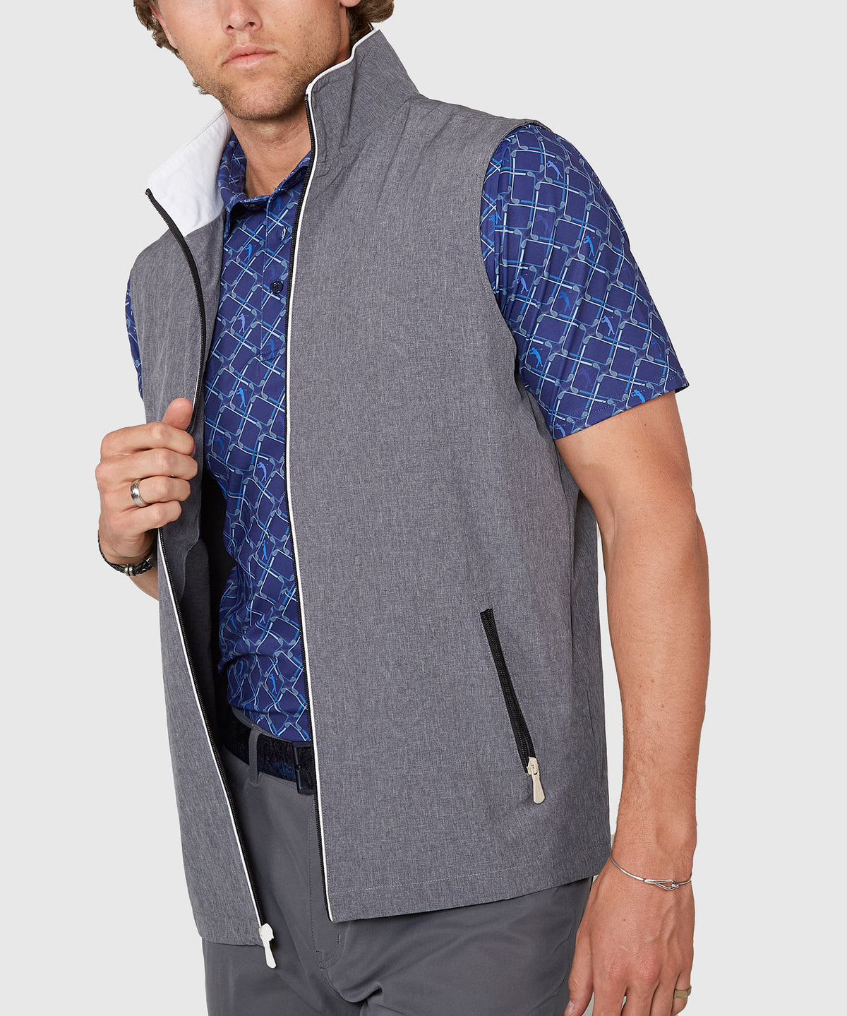 Westport Lifestyle Full Zip Stretch Lined Vest, Men's Big & Tall