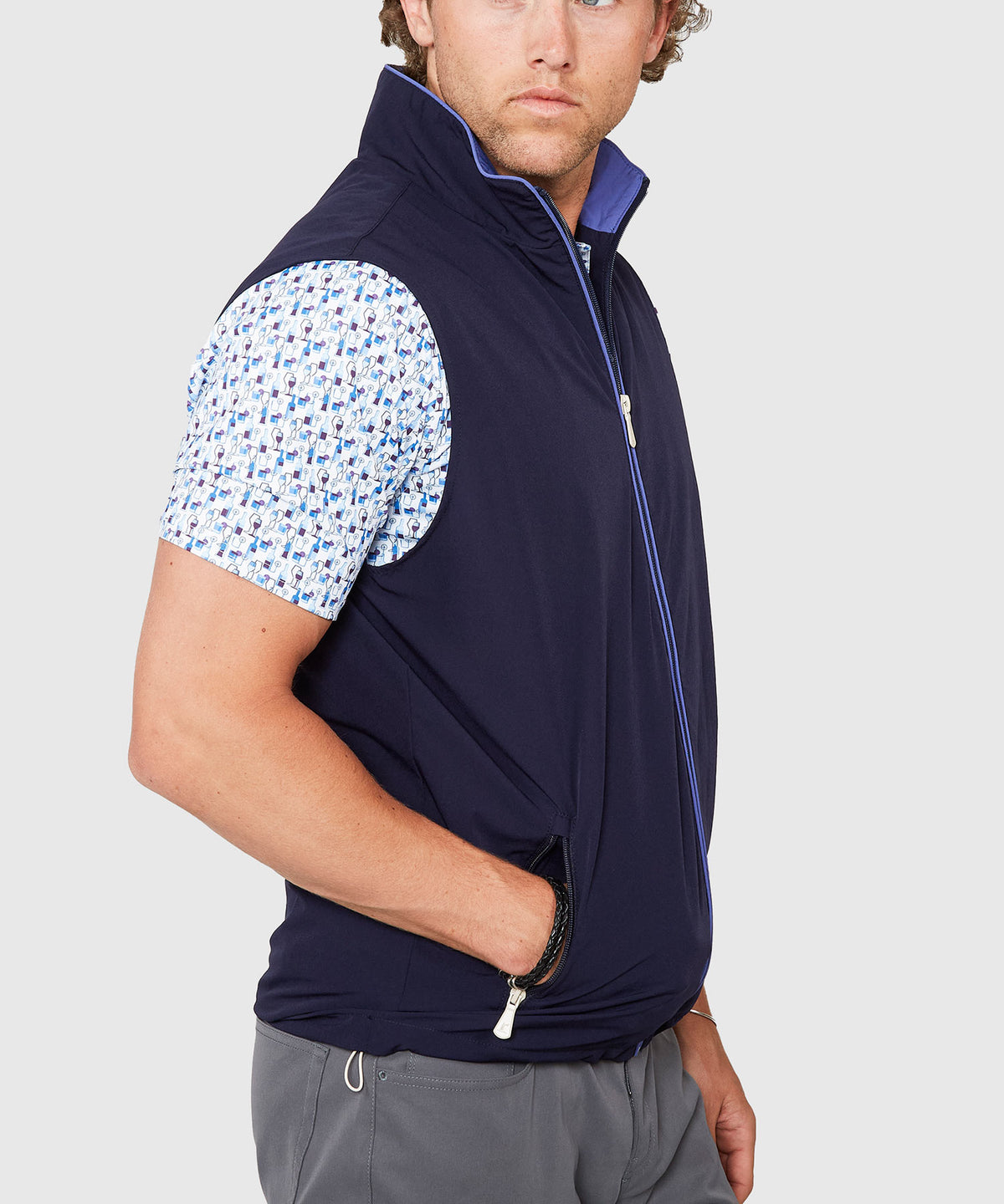 Westport Lifestyle Full Zip Stretch Lined Vest, Men's Big & Tall