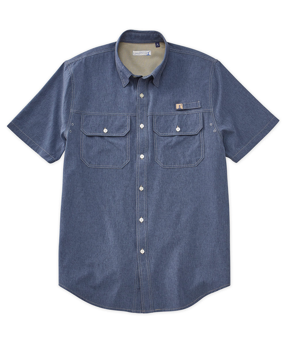 Westport Lifestyle Chemise de pêche Saugatuck à manches courtes, Men's Big & Tall