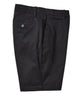 Men's liberty twill shorts in black, front pockets with button closure and belt loops