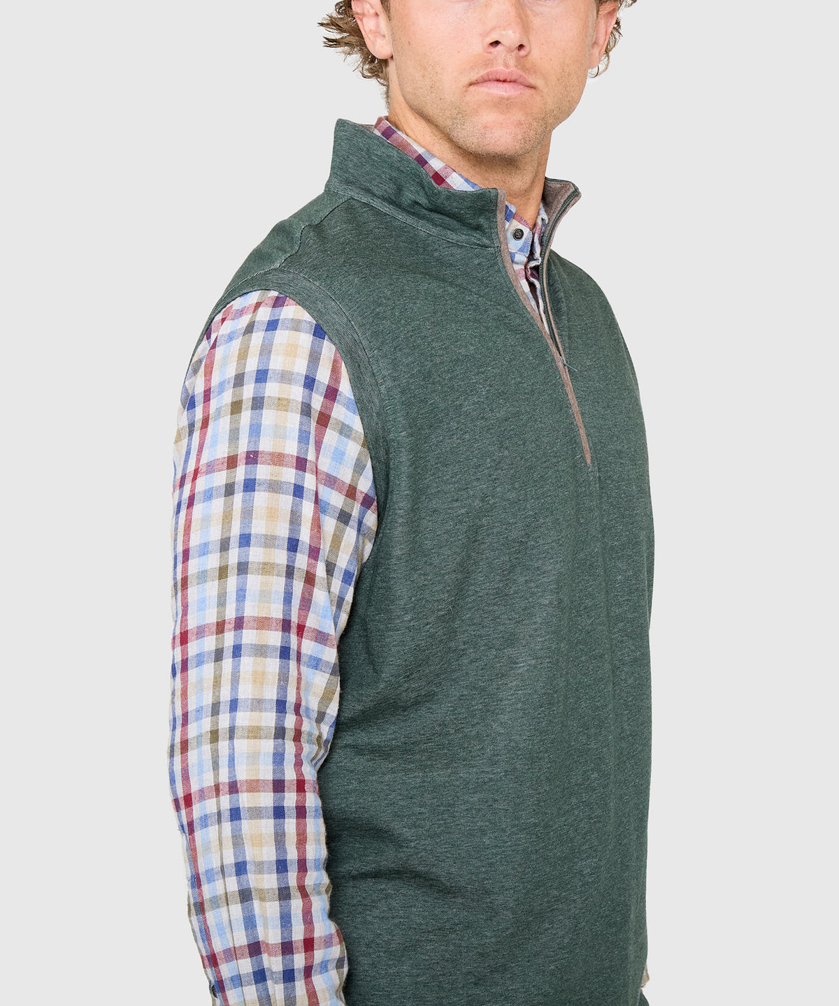 Westport Lifestyle Melange Quarter-Zip Vest, Men's Big & Tall