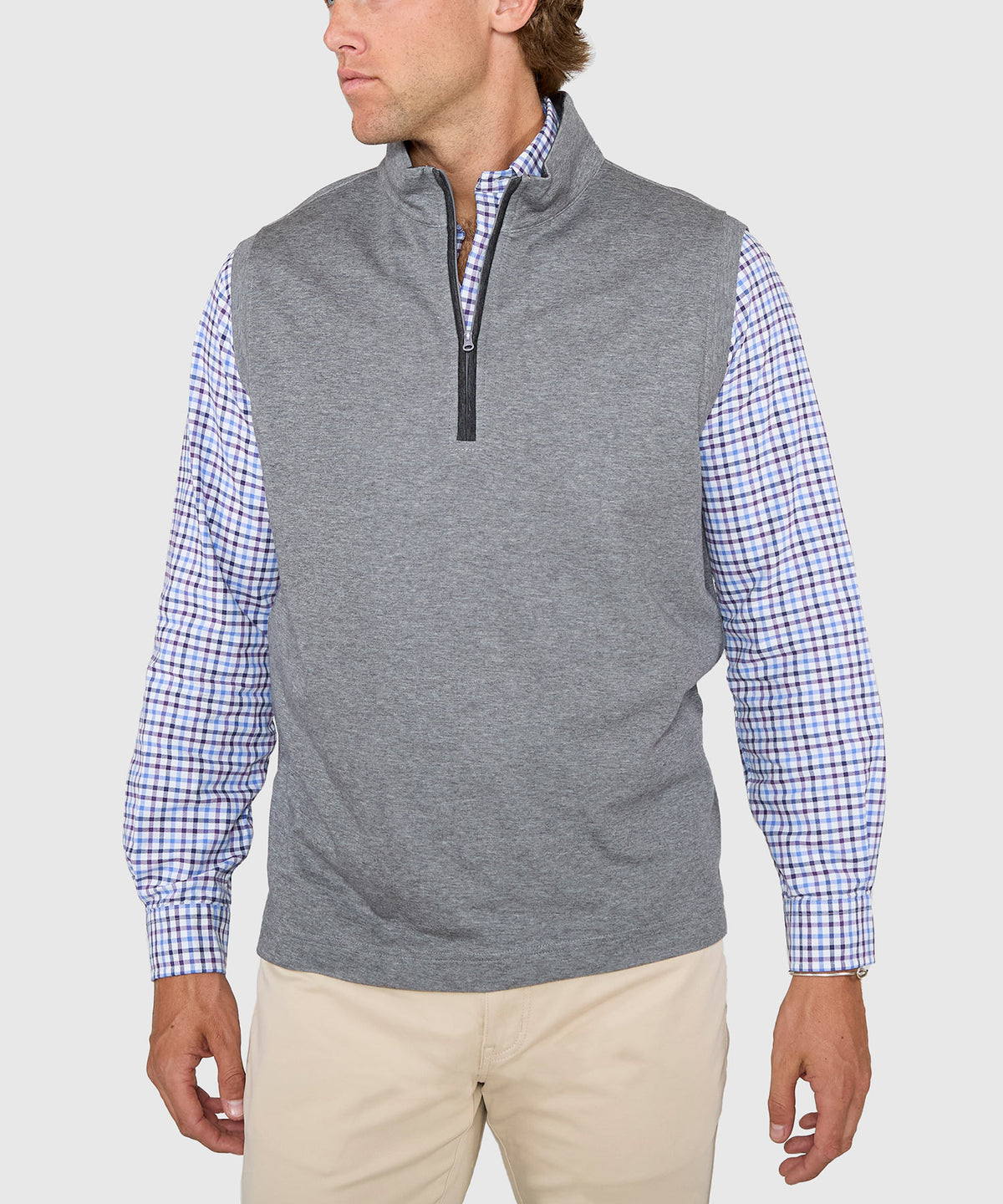 Westport Lifestyle Melange Quarter-Zip Vest, Men's Big & Tall
