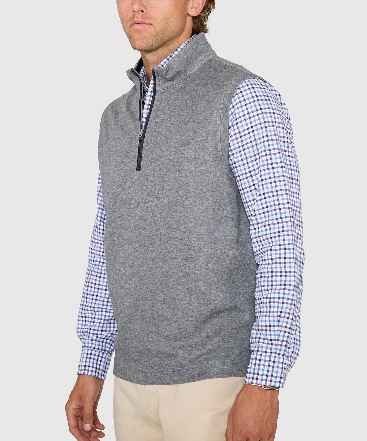 Westport Lifestyle Melange Quarter-Zip Vest, Men's Big & Tall
