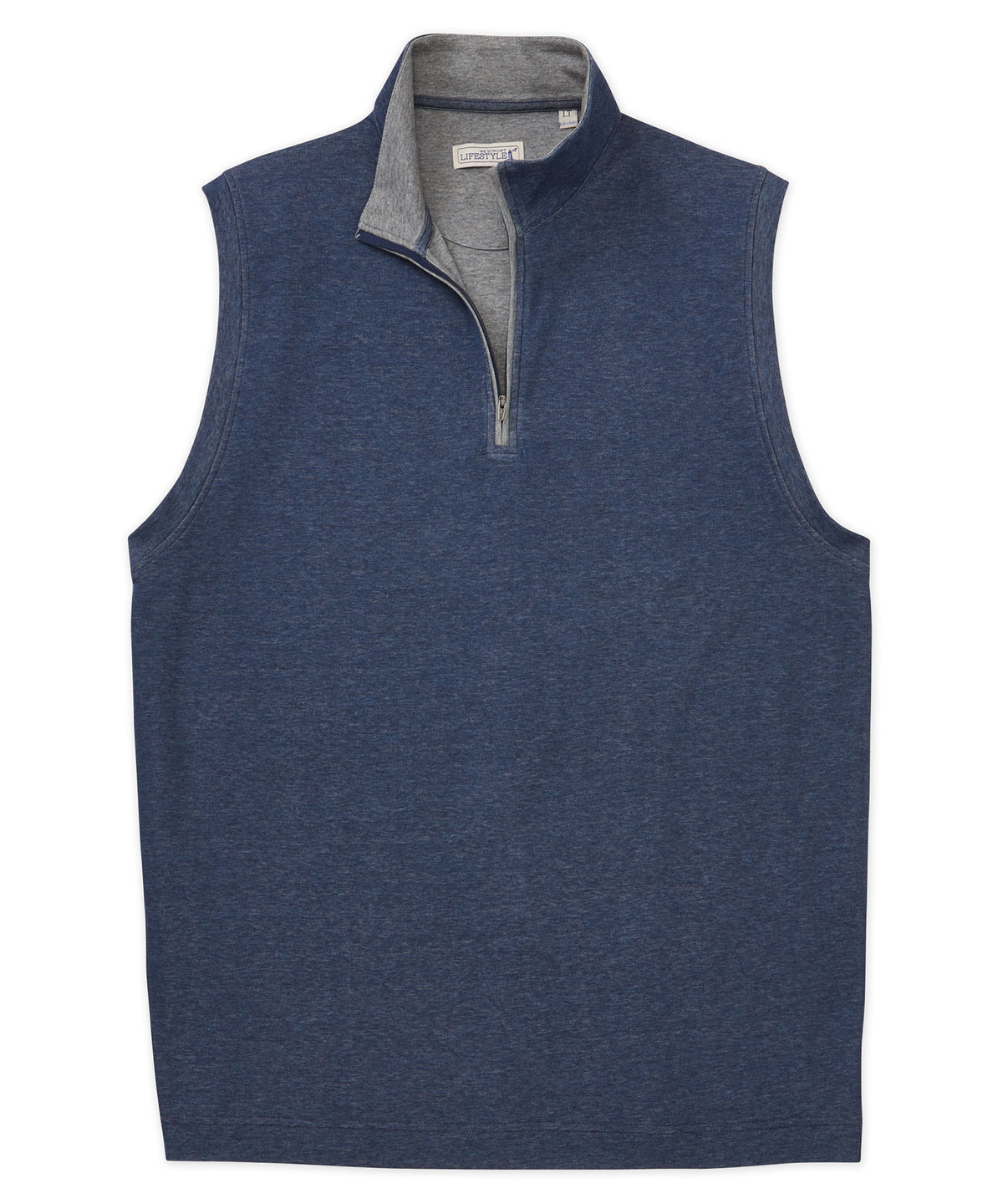 Gilet con cerniera a un quarto Westport Lifestyle melange, Men's Big & Tall