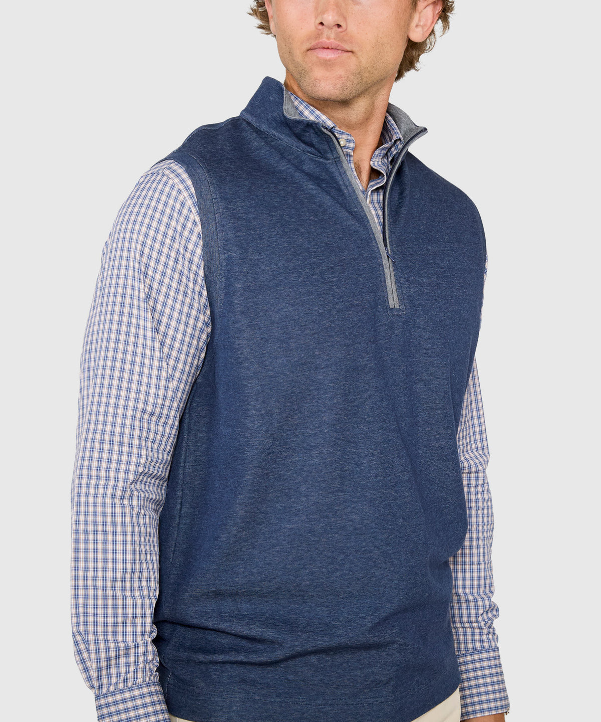 Westport Lifestyle Melange Quarter-Zip Vest, Men's Big & Tall