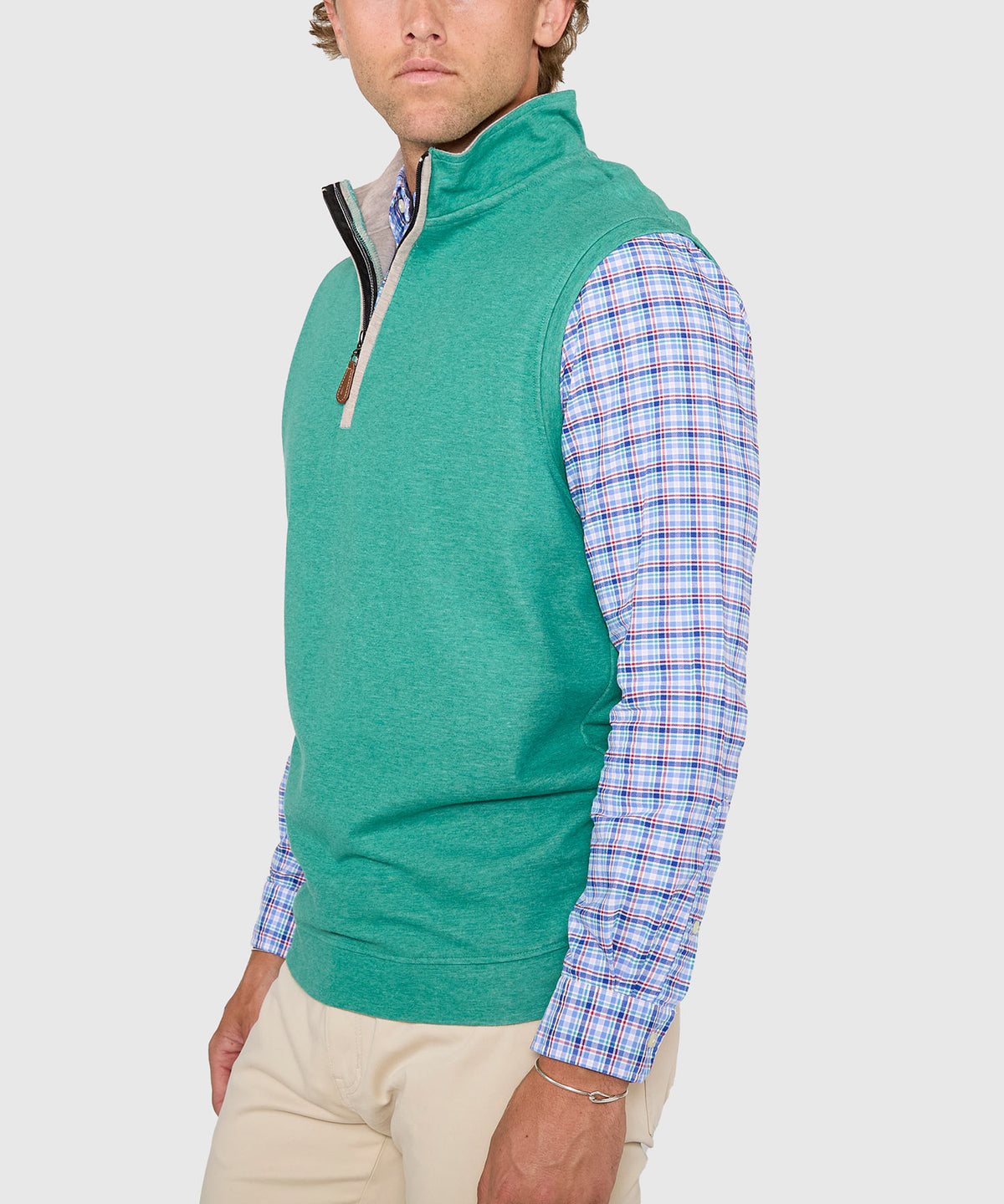 Westport Lifestyle Melange Quarter-Zip Vest, Men's Big & Tall