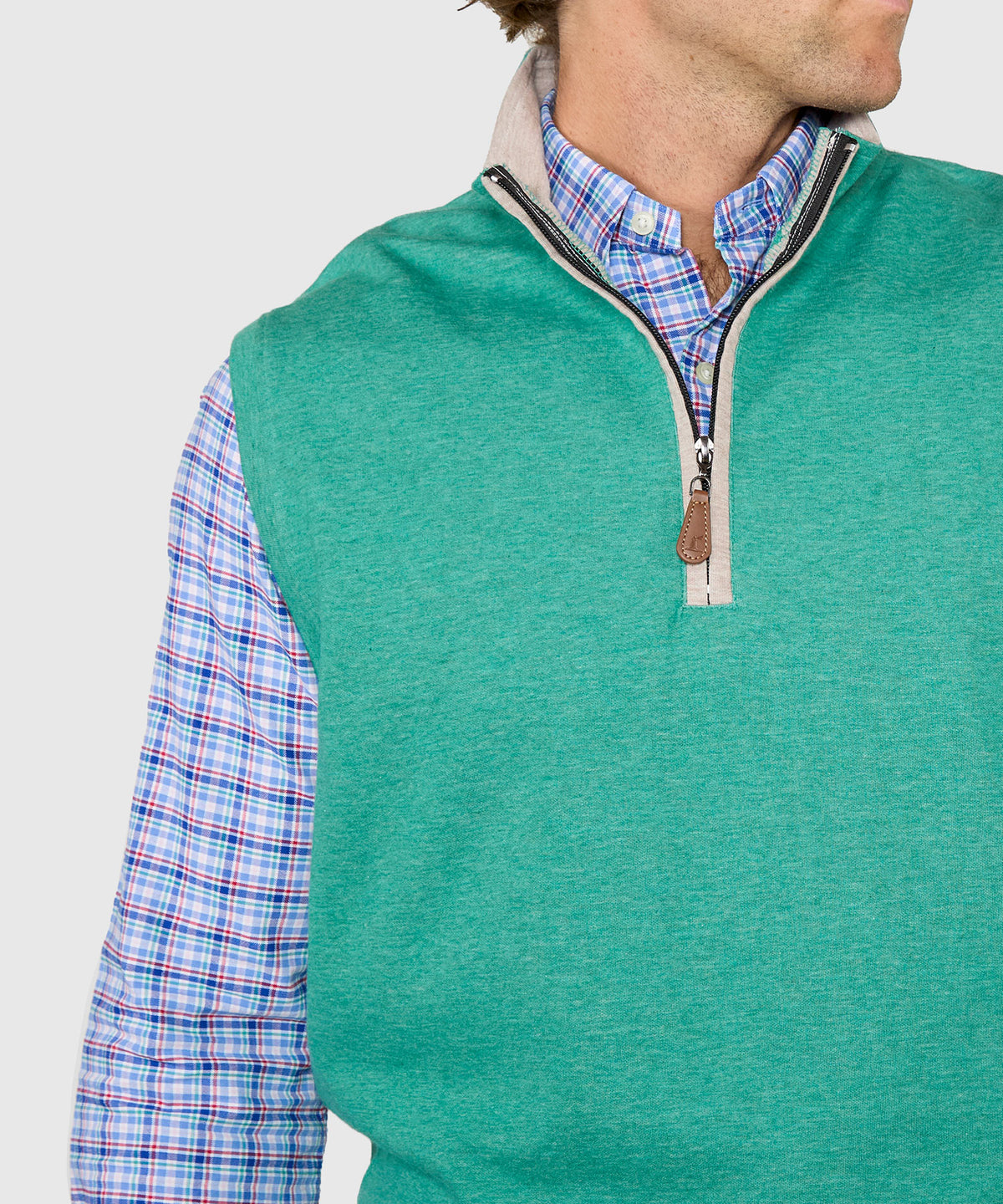 Westport Lifestyle Melange Quarter-Zip Vest, Men's Big & Tall