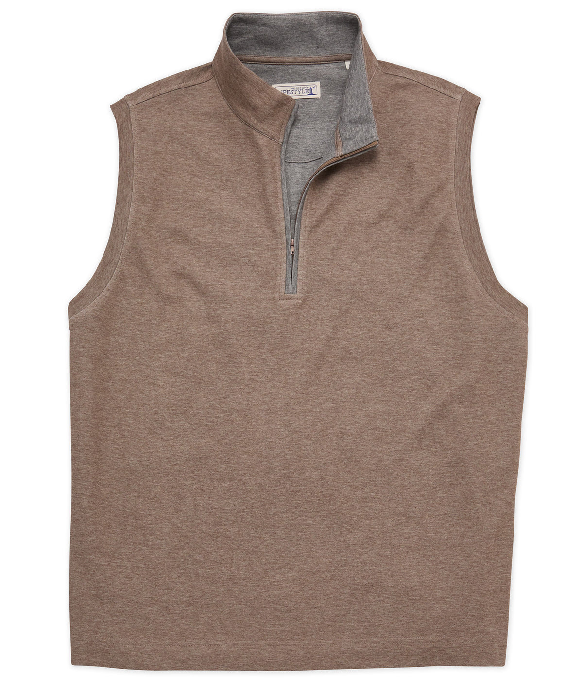 Westport Lifestyle Melange Quarter-Zip Vest, Men's Big & Tall