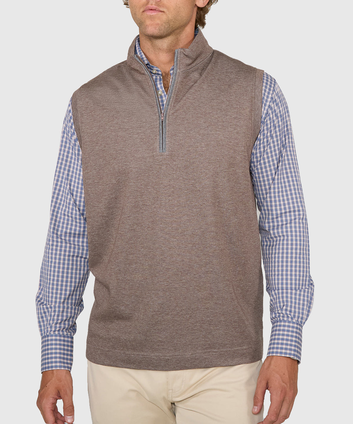Westport Lifestyle Melange Quarter-Zip Vest, Men's Big & Tall