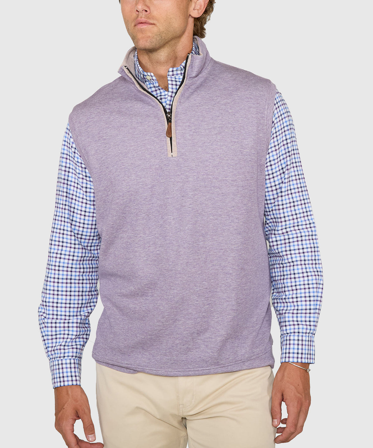 Westport Lifestyle Melange Quarter-Zip Vest, Men's Big & Tall