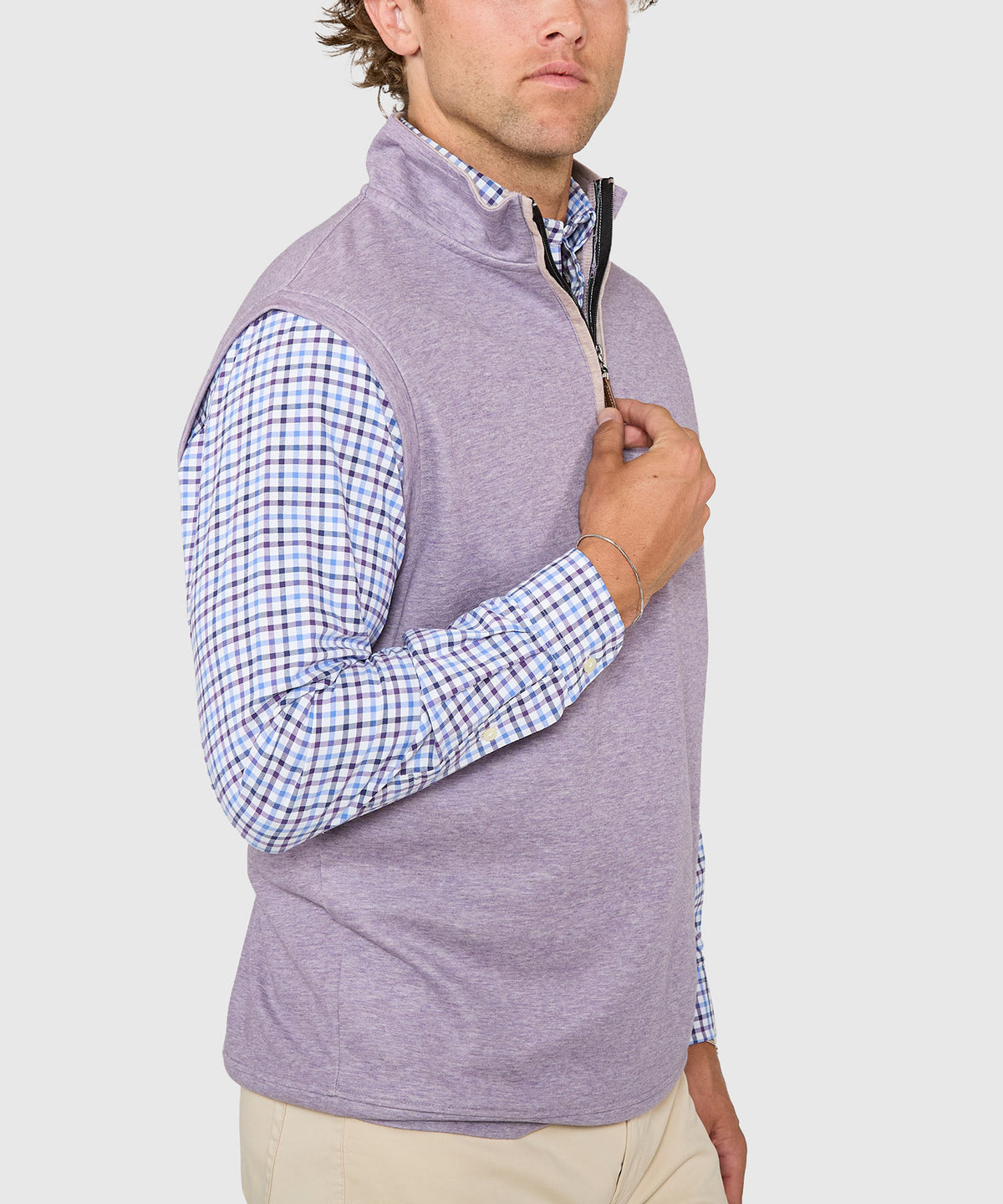 Westport Lifestyle Melange Quarter-Zip Vest, Men's Big & Tall