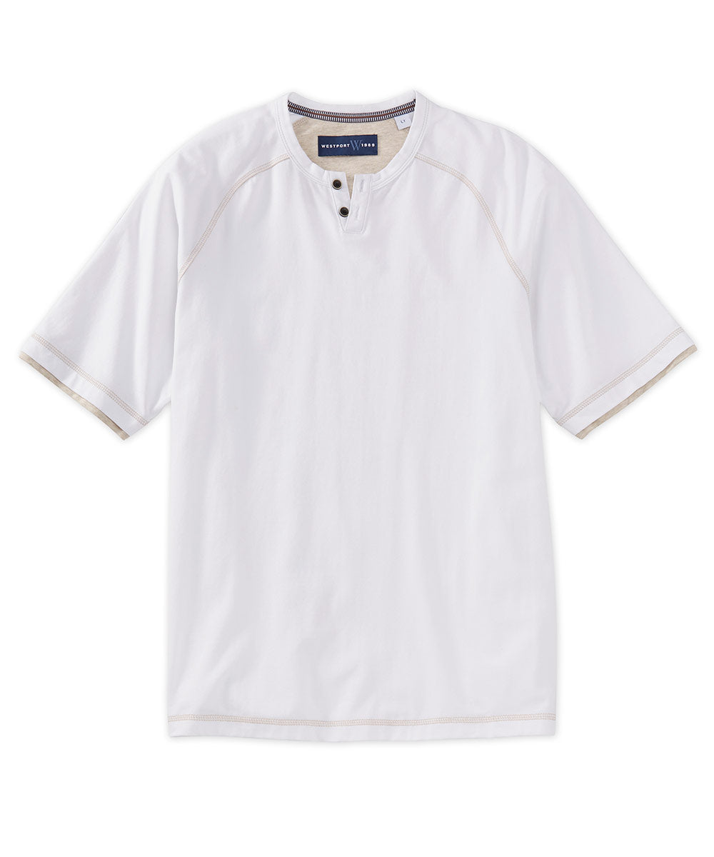 Westport 1989 Short Sleeve Notch Henley Tee Shirt