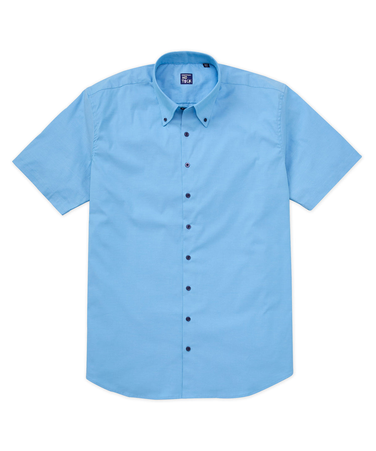 Westport No-Tuck Short Sleeve Stretch-Cotton Oxford Sport Shirt, Men's Big & Tall