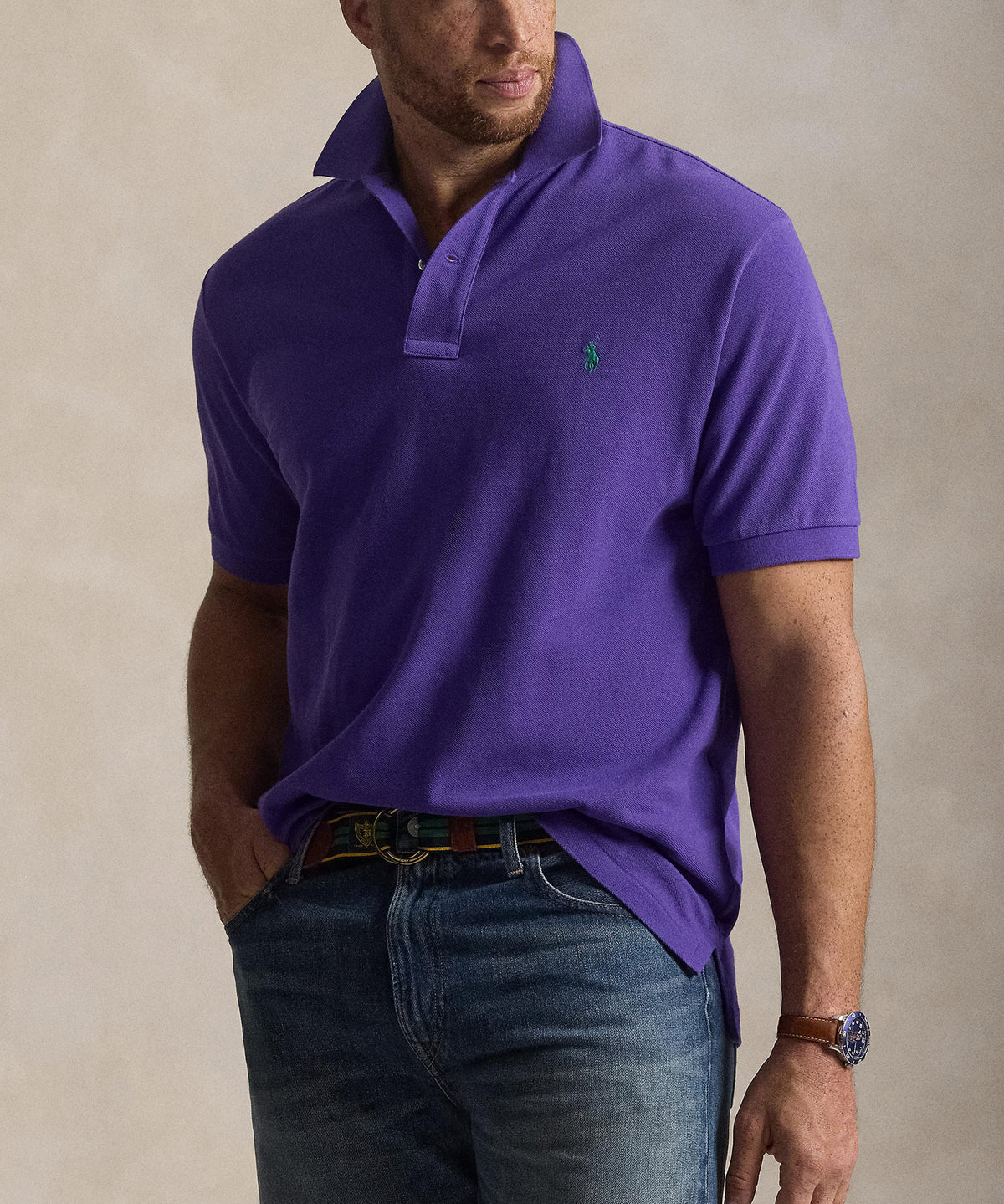 Polo Ralph Lauren Short Sleeve Classic Pique Mesh Polo Shirt, Men's Big & Tall