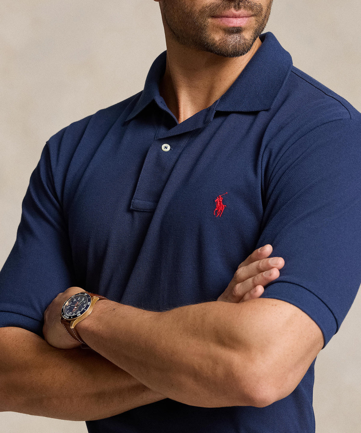 Polo Ralph Lauren Short Sleeve Classic Pique Mesh Polo Shirt, Men's Big & Tall