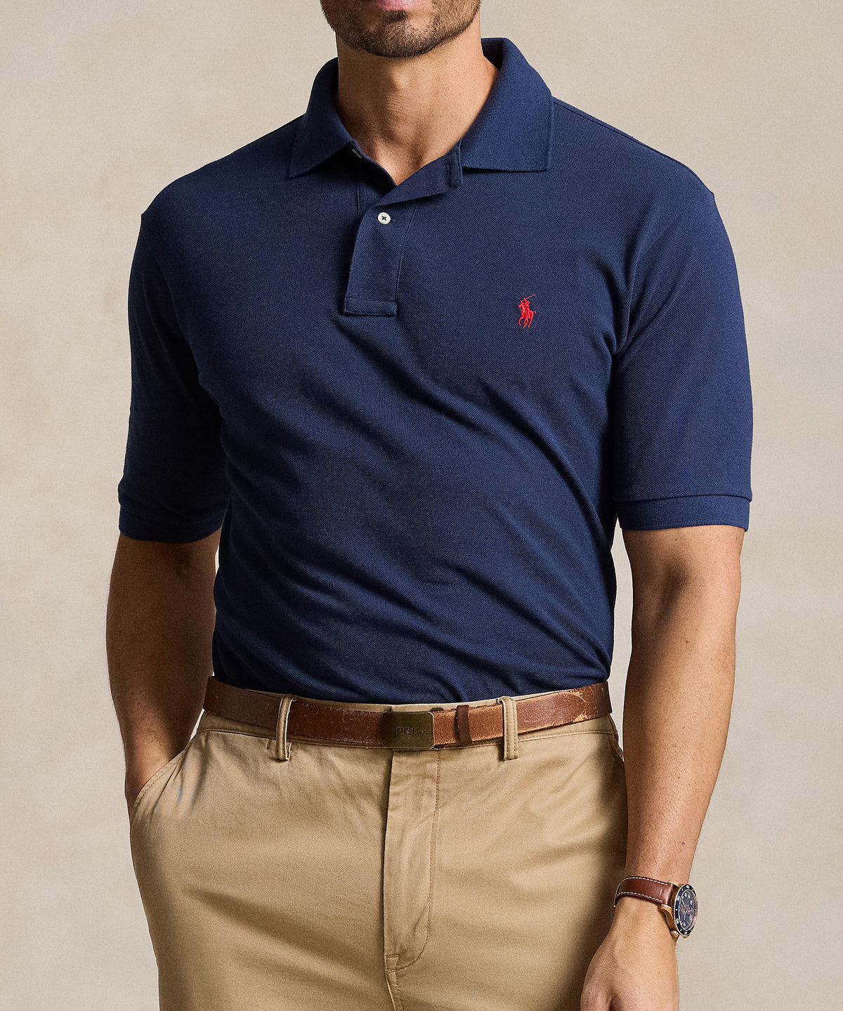 Polo Ralph Lauren Short Sleeve Classic Pique Mesh Polo Shirt, Men's Big & Tall