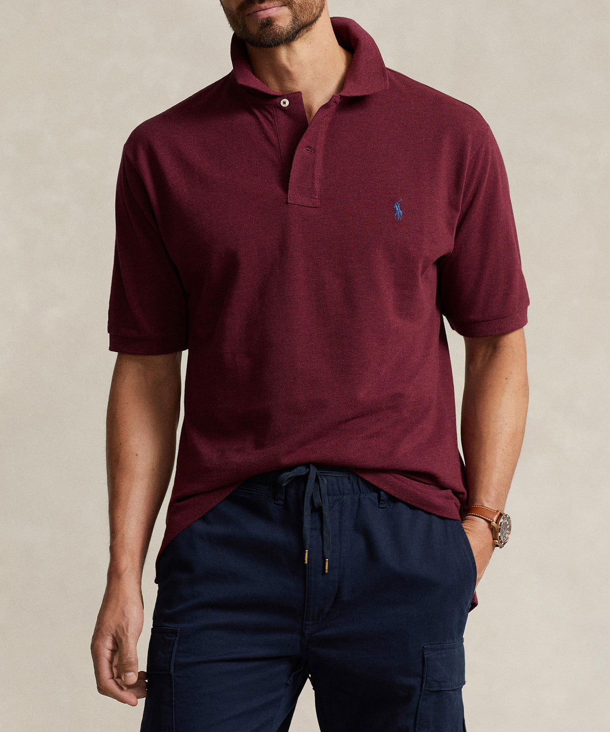 Polo Ralph Lauren Short Sleeve Classic Pique Mesh Polo Shirt, Men's Big & Tall