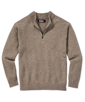 Westport Black Baseball Collar Half-Zip Sweater