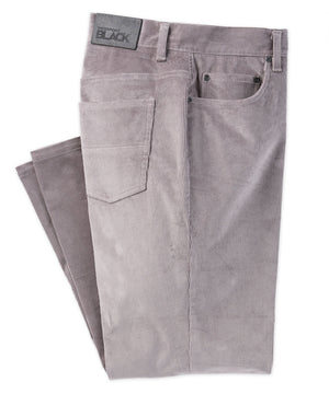 Pantaloni a 5 tasche in velluto a coste elasticizzato nero Westport