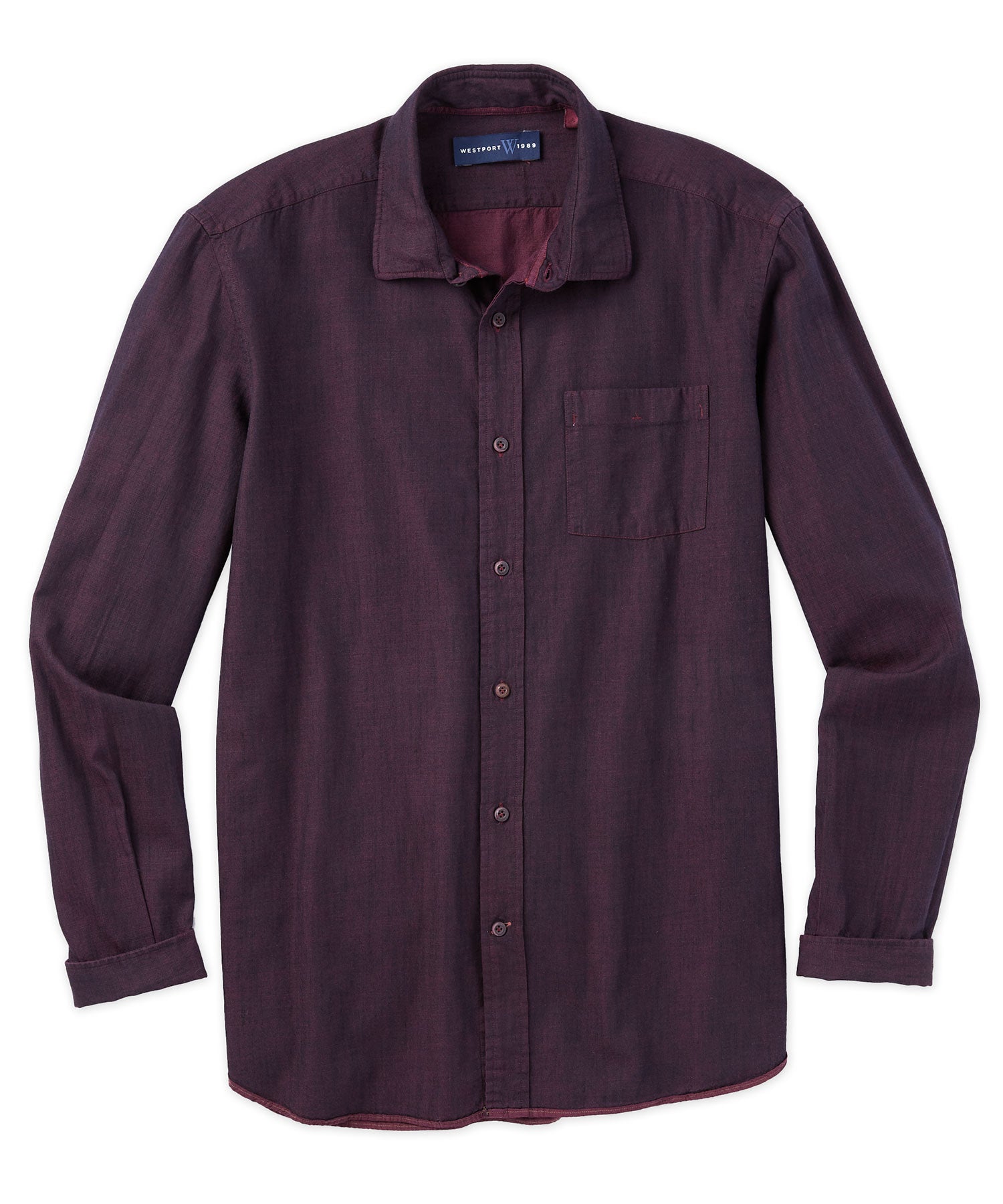 Westport 1989 Long-Sleeve Garment Dyed Slub Twill Sport Shirt