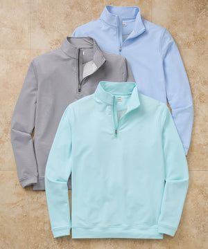 Peter Millar Sugar Stripe Perth Quarter-Zip Pullover