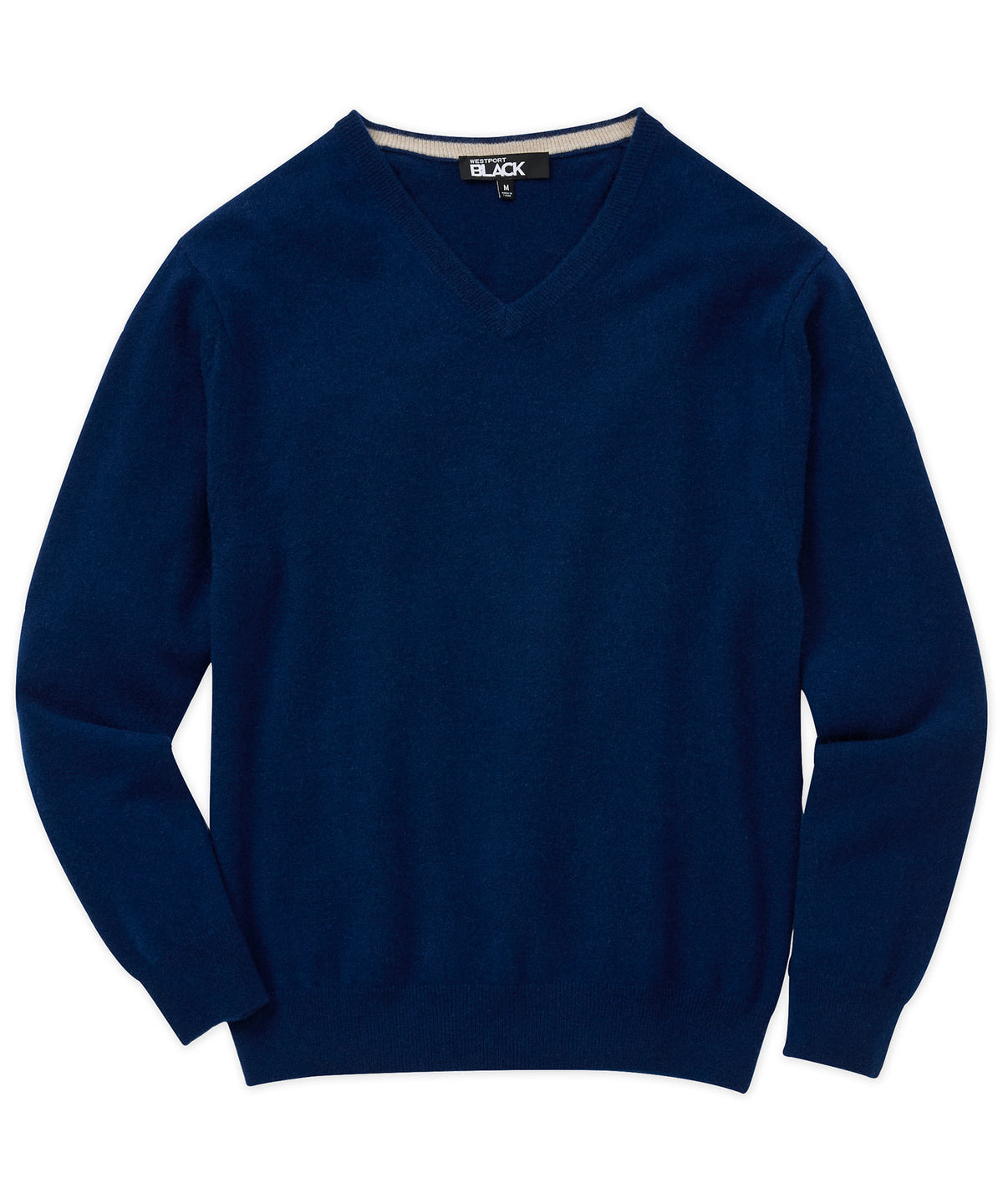 Westport Black Greenwich Cashmere V-Neck Sweater