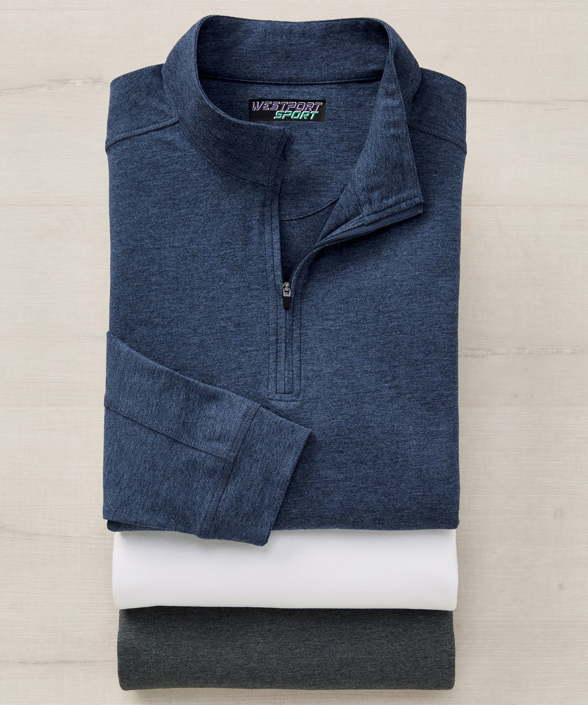 Westport Sport Bamboo Blend Performance Quarter-Zip Pullover, Men's Big & Tall