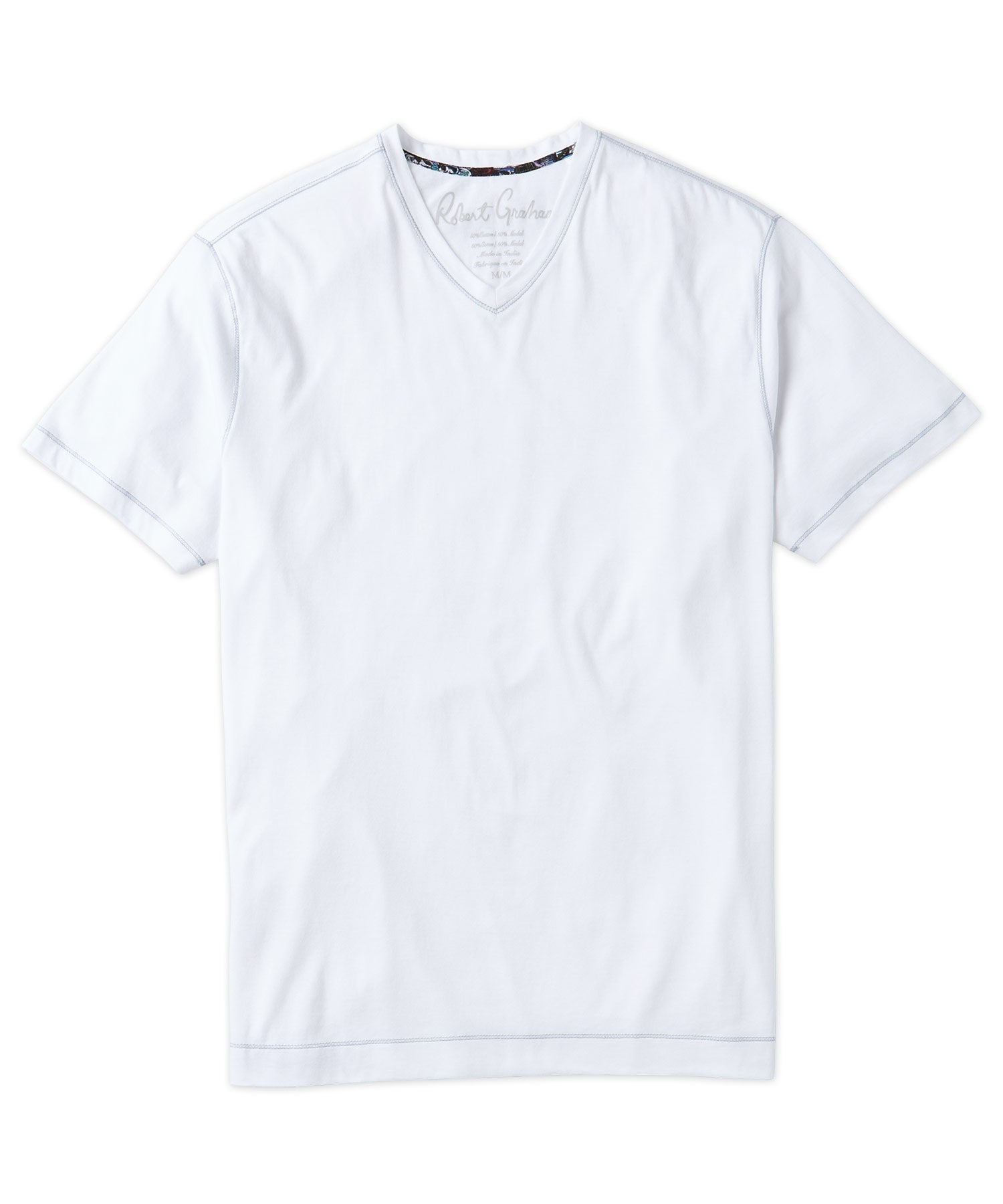 Robert Graham Short Sleeve Eastwood V-Neck T-Shirt, Men's Big & Tall