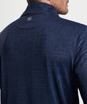 Pullover con zip a un quarto di Peter Millar Paisley Perth