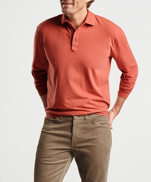 Peter Millar Long Sleeve Lava Wash Polo Shirt